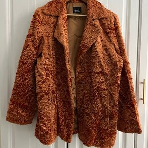 Dennis Basso Faux Persian Lamb Fur Jacket